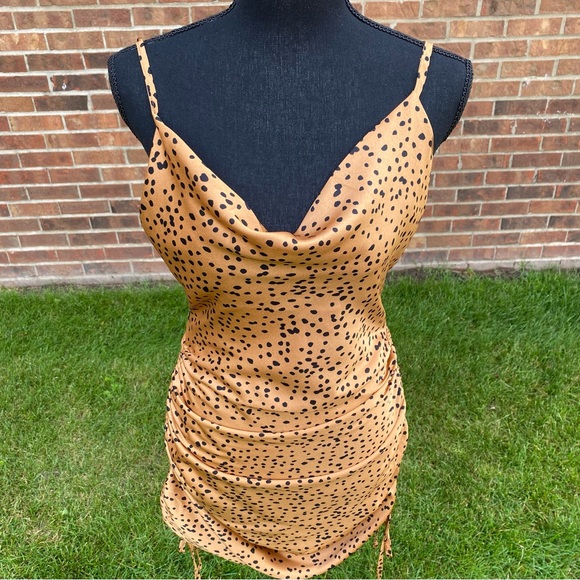 Nyla Cheetah Inspired adjustable Dress - Picture 13 of 13